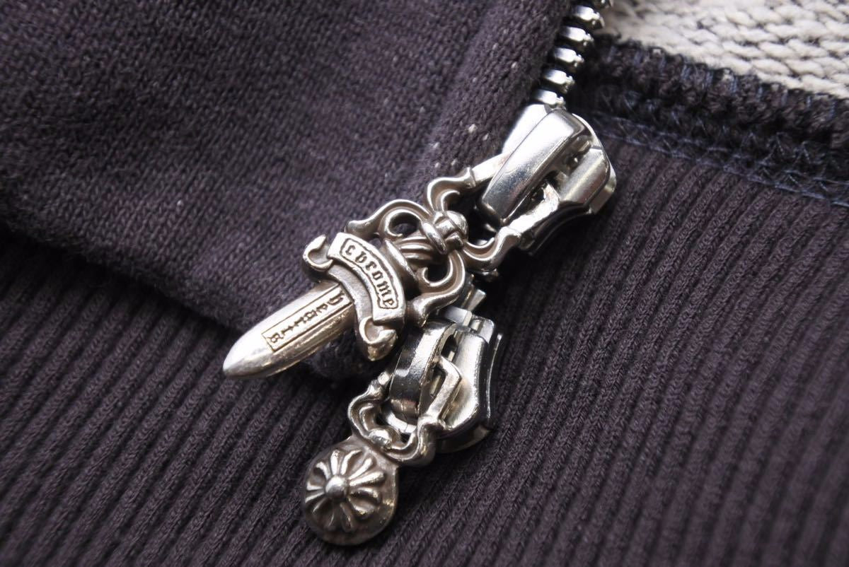 CHROME HEARTS クロムハーツ ダガー 刺繍 ジップアップパーカー クロス