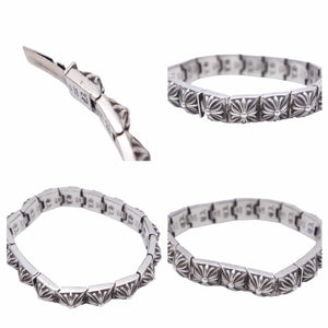 Chrome Hearts クロムハーツ ピラミッドプラスリンク 17 LINK 60.9 ブレスレット CHプラス SV925 シルバー ブレス 美品 中古 41552