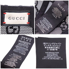 画像をギャラリービューアに読み込む, GUCCI グッチ エンブロイダリーベースボールハット ブラック GGネット コットンドリル ポリアミド 美品 中古 42037