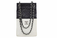 画像をギャラリービューアに読み込む, CHANEL シャネル マトラッセ チェーン ショルダーバッグ 12番台 ブラック ホワイト ココマーク 斜め掛け 中古 42094