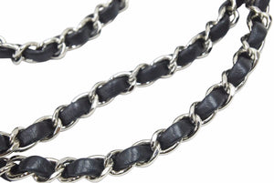 CHANEL シャネル マトラッセ チェーン ショルダーバッグ 12番台 ブラック ホワイト ココマーク 斜め掛け 中古 42094