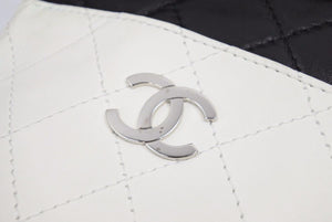 CHANEL シャネル マトラッセ チェーン ショルダーバッグ 12番台 ブラック ホワイト ココマーク 斜め掛け 中古 42094