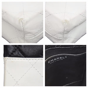 CHANEL シャネル マトラッセ チェーン ショルダーバッグ 12番台 ブラック ホワイト ココマーク 斜め掛け 中古 42094
