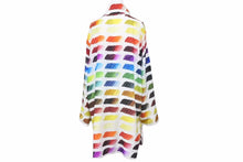 画像をギャラリービューアに読み込む, CHANEL シャネル Colorama シャツ レインボー シルク ココマーク 14SS 長袖シャツ P49197V35728 サイズ50 美品 中古 4210