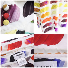 画像をギャラリービューアに読み込む, CHANEL シャネル Colorama シャツ レインボー シルク ココマーク 14SS 長袖シャツ P49197V35728 サイズ50 美品 中古 4210
