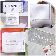 画像をギャラリービューアに読み込む, CHANEL シャネル Colorama シャツ レインボー シルク ココマーク 14SS 長袖シャツ P49197V35728 サイズ50 美品 中古 4210