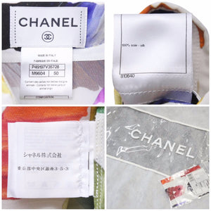 CHANEL シャネル Colorama シャツ レインボー シルク ココマーク 14SS 長袖シャツ P49197V35728 サイズ50 美品 中古 4210