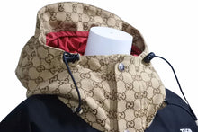 画像をギャラリービューアに読み込む, 希少 GUCCI グッチ THE NORTH FACE ノースフェイス ダウンジャケット サイズ S 670769 GG柄 ベージュ 赤 レッド 極美品 中古 42139