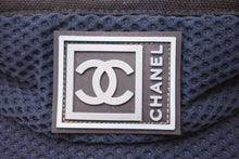 Load image into Gallery viewer, CHANEL シャネル サンバイザー ココマーク スポーツライン メッシュ ネイビー ナイロン ポリエステル 良品 中古 46224