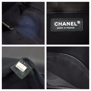 CHANEL シャネル ショルダーバッグ ボーイシャネル カーフスキン フルフラップ 18番台 ブラック 美品 中古 42151