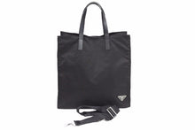 Load image into Gallery viewer, PRADA プラダ ２WAY ハンドバッグ ショルダーバッグ 三角ロゴプレート 2VG905 ブラック ナイロン 美品 中古 42166 正規品