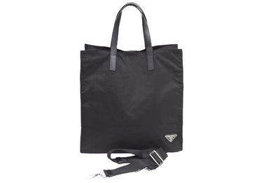PRADA プラダ ２WAY ハンドバッグ ショルダーバッグ 三角ロゴプレート 2VG905 ブラック ナイロン 美品 中古 42166 正規品