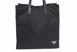 PRADA プラダ ２WAY ハンドバッグ ショルダーバッグ 三角ロゴプレート 2VG905 ブラック ナイロン 美品 中古 42166 正規品