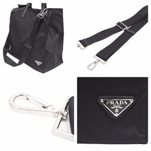 Load image into Gallery viewer, PRADA プラダ ２WAY ハンドバッグ ショルダーバッグ 三角ロゴプレート 2VG905 ブラック ナイロン 美品 中古 42166 正規品