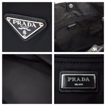 Load image into Gallery viewer, PRADA プラダ ２WAY ハンドバッグ ショルダーバッグ 三角ロゴプレート 2VG905 ブラック ナイロン 美品 中古 42166 正規品