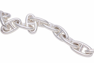 HERMES エルメス シェーヌダンクル 12コマ ブレスレット71.3g GM シルバー 925 ヴィンテージ アクセサリー 極美品 中古 42189