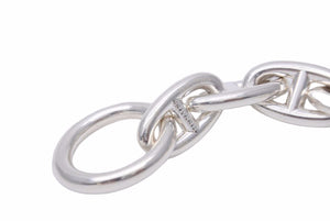 HERMES エルメス シェーヌダンクル 12コマ ブレスレット71.3g GM シルバー 925 ヴィンテージ アクセサリー 極美品 中古 42189
