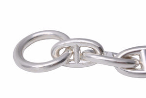 HERMES エルメス シェーヌダンクル 12コマ ブレスレット71.3g GM シルバー 925 ヴィンテージ アクセサリー 極美品 中古 42189