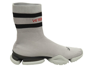 VETEMENTS Reebok ヴェトモン リーボック ソックランナー ハイトップスニーカー 香港限定 ライトグレー サイズ27 美品 中古 42205