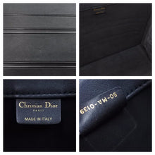画像をギャラリービューアに読み込む, Christian Dior クリスチャン ディオール ブックトート スモールバッグ ミディアム レザー ブラック 美品 中古 42230