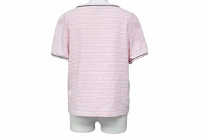 CHANEL シャネル 2019クルーズ La Pausa ココマーク ボーダー 半袖Tシャツ カットソー トップス 美品 中古 42249