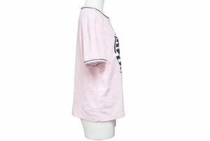 CHANEL シャネル 2019クルーズ La Pausa ココマーク ボーダー 半袖Tシャツ カットソー トップス 美品 中古 42249