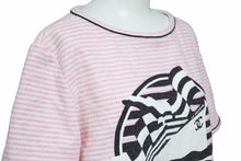 画像をギャラリービューアに読み込む, CHANEL シャネル 2019クルーズ La Pausa ココマーク ボーダー 半袖Tシャツ カットソー トップス 美品 中古 42249