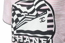 画像をギャラリービューアに読み込む, CHANEL シャネル 2019クルーズ La Pausa ココマーク ボーダー 半袖Tシャツ カットソー トップス 美品 中古 42249