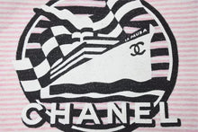 画像をギャラリービューアに読み込む, CHANEL シャネル 2019クルーズ La Pausa ココマーク ボーダー 半袖Tシャツ カットソー トップス 美品 中古 42249