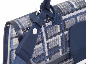 新品同様 Delvaux デルボー Brillant ブリヨン MM The Dreamer ドリーマー ネイビー ホワイト クリア PVC ポリウレタン 42257