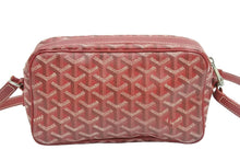 Load image into Gallery viewer, GOYARD ゴヤール カップヴェール ショルダーバッグ ヘリンボーン柄 レッド シルバー金具 美品 中古 42267