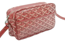 Load image into Gallery viewer, GOYARD ゴヤール カップヴェール ショルダーバッグ ヘリンボーン柄 レッド シルバー金具 美品 中古 42267
