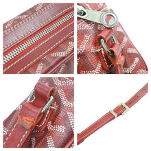 Load image into Gallery viewer, GOYARD ゴヤール カップヴェール ショルダーバッグ ヘリンボーン柄 レッド シルバー金具 美品 中古 42267