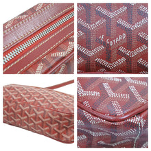 Load image into Gallery viewer, GOYARD ゴヤール カップヴェール ショルダーバッグ ヘリンボーン柄 レッド シルバー金具 美品 中古 42267