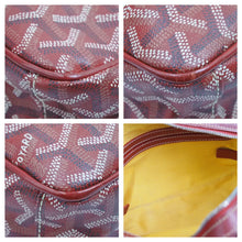 Load image into Gallery viewer, GOYARD ゴヤール カップヴェール ショルダーバッグ ヘリンボーン柄 レッド シルバー金具 美品 中古 42267