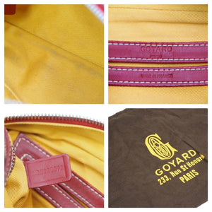 GOYARD ゴヤール カップヴェール ショルダーバッグ ヘリンボーン柄 レッド シルバー金具 美品 中古 42267