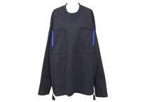Load image into Gallery viewer, JIL SANDER ジルサンダー 長袖Tシャツ ダブルポケット ビッグ 20SS ブラック ブルー コットン サイズL 美品 中古 42277