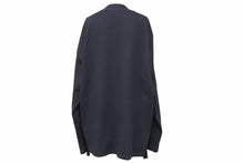 Load image into Gallery viewer, JIL SANDER ジルサンダー 長袖Tシャツ ダブルポケット ビッグ 20SS ブラック ブルー コットン サイズL 美品 中古 42277