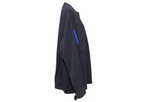 Load image into Gallery viewer, JIL SANDER ジルサンダー 長袖Tシャツ ダブルポケット ビッグ 20SS ブラック ブルー コットン サイズL 美品 中古 42277