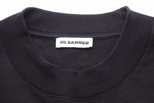 JIL SANDER ジルサンダー 長袖Tシャツ ダブルポケット ビッグ 20SS ブラック ブルー コットン サイズL 美品 中古 42277