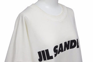 JIL SANDER ジルサンダー ロゴ Tシャツ 半袖シャツ トップス ホワイト ブラック コットン サイズXXL 良品 中古 42276