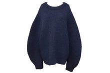 画像をギャラリービューアに読み込む, JIL SANDER ジルサンダー チャンキーニット セーター トップス ウール ナイロン ネイビー サイズL 美品 中古 42277
