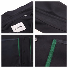 画像をギャラリービューアに読み込む, JIL SANDER ジルサンダー 長袖シャツ トップス ブラック グリーン コットン HS JM BM 0008 サイズ39 美品 中古 42278
