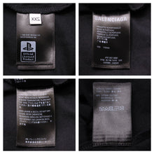 Load image into Gallery viewer, BALENCIAGA バレンシアガ 21AW 黒 ブラック Tシャツ トップス PS5ロゴ 651795 TKVF3 サイズxxs 美品 中古 42285