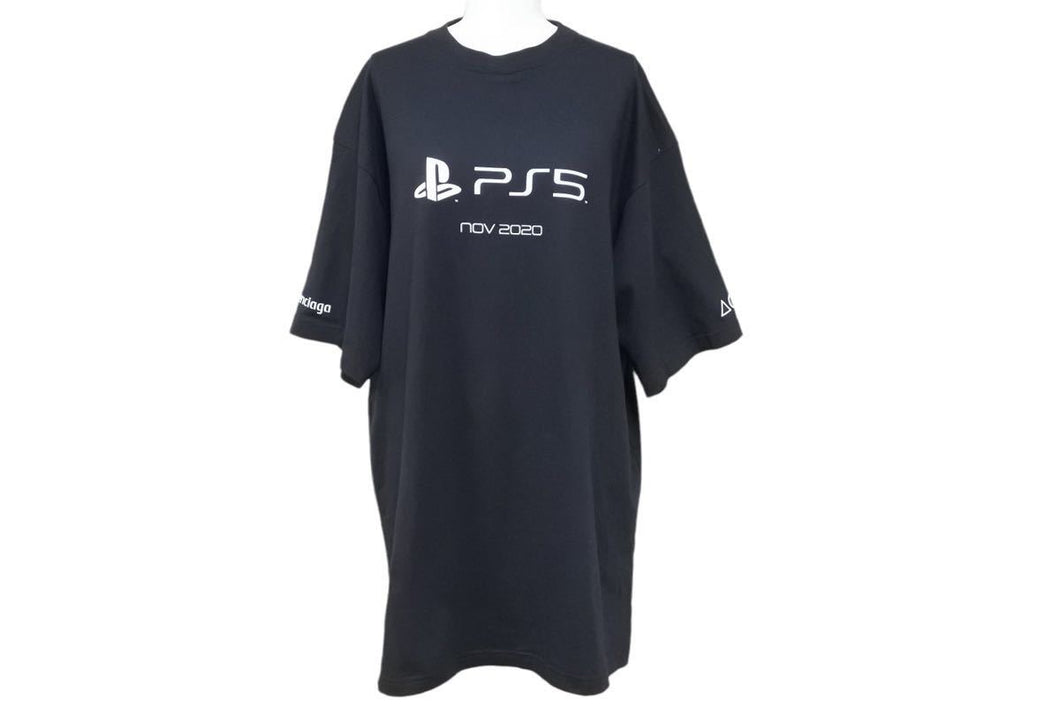 【美品】Balenciaga ロゴシャツ BALENCIAGA バレンシアガ 21AW 黒 ブラック Tシャツ トップス