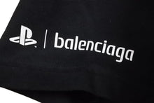 Load image into Gallery viewer, BALENCIAGA バレンシアガ 21AW 黒 ブラック Tシャツ トップス PS5ロゴ 651795 TKVF3 サイズxxs 美品 中古 42285