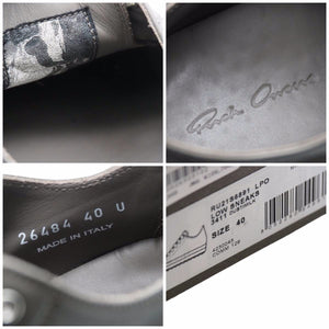 Rick Owens リック オウエンス LPO LOW SNEAKERS MILK 21SS RU21S6891 レザー ラモーンズ グレー サイズ EU40 良品 中古 42298