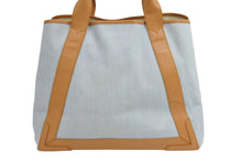 Load image into Gallery viewer, BALENCIAGA バレンシアガ トートバッグ デニムハンドバッグ ライトブルー ブラウンレザー 旧ロゴ 美品 中古 42306