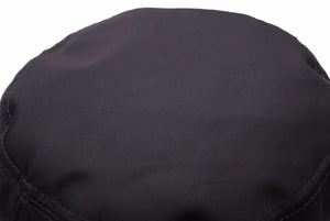 PRADA プラダ バケット ハット ナイロン 帽子 無地 ブラック レッド 黒 赤 S 三角ロゴ 三角プレート 中古 42308