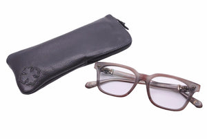 CHROME HEARTS クロムハーツ メガネ 眼鏡 アイウェア COX UCKER MGR-MGR/SS サイズ52□19-153 グレー 美品 中古 42336